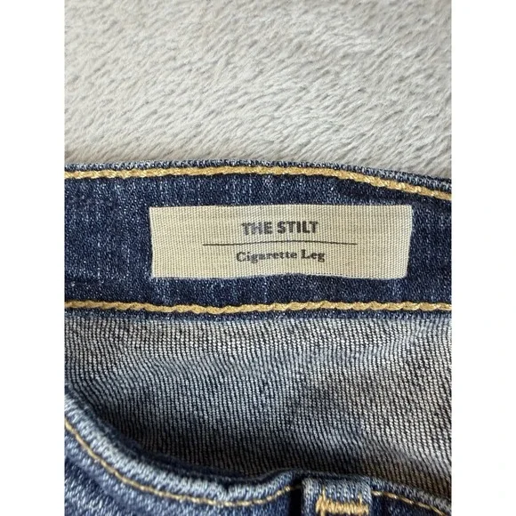 AG Adriano Goldschmied Jean Women's 24r The Stilt Cigarette Leg Blue Whisker USA - Picture 7 of 13